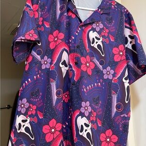 Scream Ghost face Hawaiian shirt